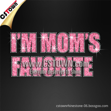 I'm mom's favorite iron on transfer garment rhinestone accessories